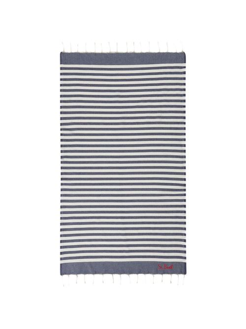 Telo mare bambino MC2 Saint Barth bianco e blu MC2 SAINT BARTH Kids | FOUTAS N02757L